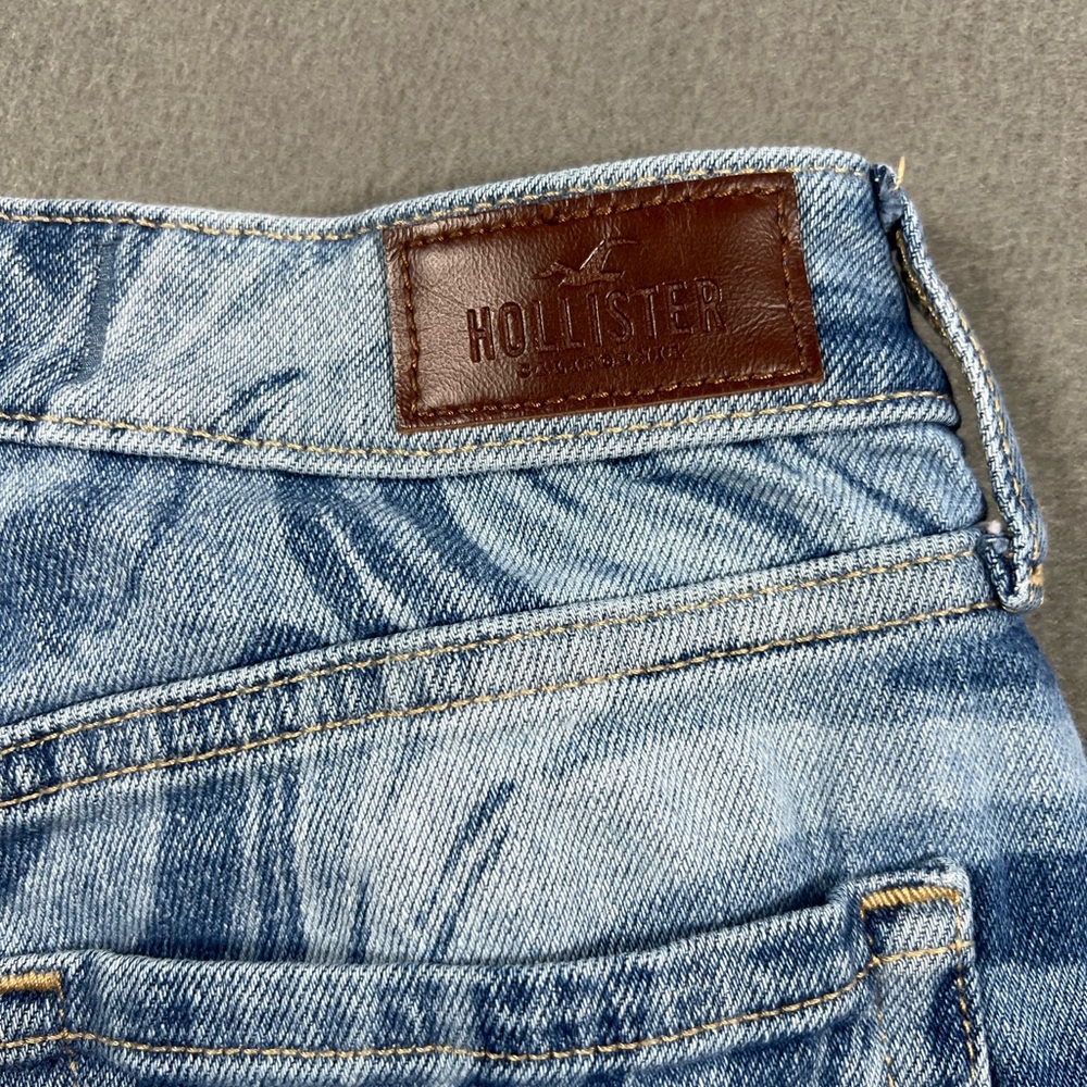 Hollister Curvy High Rise Mom Jeans Blue Marble Swirl Size 25x25 - Picture 4 of 8